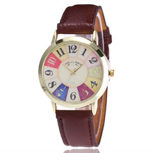 Женские часы новые модные кожаные женские часы с цветком Женские кварцевые наручные часы Montre Roman Femme Relogio Feminino * A 2024 - купить недорого