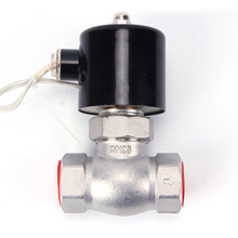 Stainless steel pilot piston steam solenoid valve, AC 220V DC 24V high temperature and high pressure, DN15 DN20 DN25 2024 - buy cheap