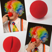 1 шт. губчатый шар для вечеринки, волшебный красный клоунский нос для Хэллоуина, рождественской вечеринки, маскарадный костюм, практичные приколы, кляп-игрушки 2024 - купить недорого