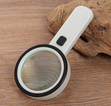 10 Times Glss Lens Educational Handheld Reading magnifying glass Insects observation Toy Gift Magnifier for old Man with UV Lamp 2024 - buy cheap