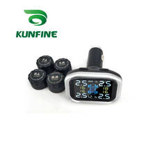 Смарт-система контроля давления в шинах KUNFINE, система контроля давления в шинах, с цифровым ЖК-дисплеем, система охранной сигнализации 2024 - купить недорого