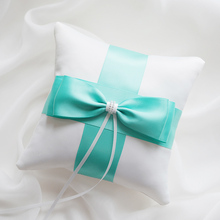 Top Quality Tiffany Color bowknot Wedding Ring Pillow Cushion Elegant wedding decoration  Party  supplies 2024 - buy cheap