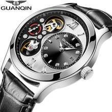 GUANQIN 2019 Watch men Automatic skeleton waterproof clock Mechanical watch gold double movement free shiping Erkek kol saati 2024 - buy cheap