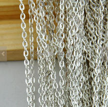 32FT 10 metros plateado plano ovalado Cable enlace hallazgos de cadena para joyería 2x3mm-accesorio de bricolaje al por mayor fabricación de joyas 2024 - compra barato