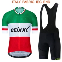 etixxl 2022 Cycling Jersey Set Men Short Sleeve MTB Bike Clothing Ropa Ciclismo Team Downhill Bicycle Jersey Maillot Ciclismo 2024 - buy cheap