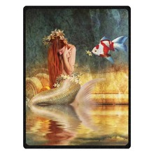 Coral Fleece Fabric Mermaid Throw Blanket On Bed Summer Air Condition Sleep Cover Decorative Bedding 2024 - buy cheap