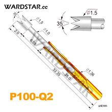 100 pces P100-Q2 diâmetro 1.5mm primavera teste sondas pogo pino comprimento 33.35mm (curso mola froce: 180g) atacado 2024 - compre barato