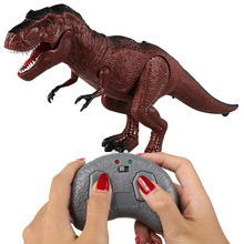 Dinossauro móvel controle remoto, brinquedo giratório com som de luz eletrônico passeios de halloween para crianças 2024 - compre barato