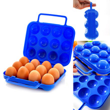 Portable 12 grid egg box Plastic Container Holder Folding Egg Storage Box Handle Case Kitchen F80 2024 - buy cheap