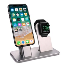 2 in 1 Charging Dock Station Stand Holder For iPhone 10 X 8 7 6s Plus 5S SE Aluminum Bracket Cradle Holder Charger For Watch Cha 2024 - buy cheap