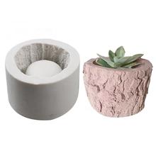 Silicone antiaderente gesso cimento suculenta flor bonsai pote diy artesanato bolo molde 2024 - compre barato