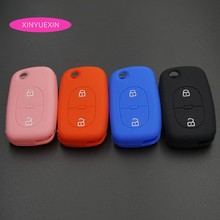 Xinyuexin For Audi Silicone Car Key Cover FOB Case For Audi A2 A3 A4 A6 A8 TT 2Button Flip Remote Key Jacket Wallet Car-stying 2024 - buy cheap