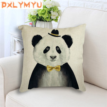 Cartoon Animal Bear Lion Panda Linen Cushions Minimalism Nordic Decorative Cushion for Sofa Modern Throw Pillow Home Decor 2024 - buy cheap