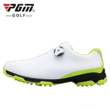 PGM кроссовки спортивная обувь для гольфа мужские водонепроницаемые Нескользящие поворотные двойные лакированные вращающиеся шнурки с 3D принтом обувь A958 2024 - купить недорого