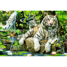 Tiger 5D DIY Diamond Painting Cross Stitch Scenery Full Square Diamond Embroidery Animal Full Round Mosaic Waterfall Decor H426 2024 - buy cheap