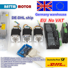 Ue livre iva 3 eixo cnc controlador kit nema23 270oz-in stepper motor & cw5045 driver 256 microstep 4.5a & 350w 36v fonte de alimentação 2024 - compre barato