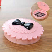 New Arrival Mini Eyelash Storage Box Makeup Trinkets Cosmetic Mirror Case Pink Bow Hot Sale Girls Gift High Quality -47 2024 - buy cheap