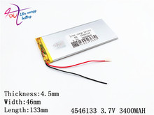 La mejor marca de batería 4546133 3,7 V 3400MAH batería de polímero de litio 4545135 tableta para DIY banco de alimentación de GPS tableta PC MID DVD PAD 2024 - compra barato