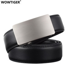 WOWTIGER New Fashion Designer Belts for Men Sliding Buckle Ratchet Luxury Leather Automatic ceinture homme cinto masculino belt 2024 - buy cheap