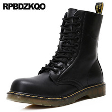 Homem Outono Vintage Curto Designer Sapatos Militares Ao Ar Livre Borgonha à Prova D'água Tornozelo Exército Botas De Combate Retro Moda Preto Amarrar Masculino Topo Alto Confortável Calçado 2024 - compre barato