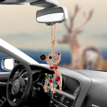 Car Pendant Diamonds Crystal Sika deer Rearview Mirror Decoration Hanging Ornaments Automobiles Interior Cars Accessories Gift 2024 - buy cheap