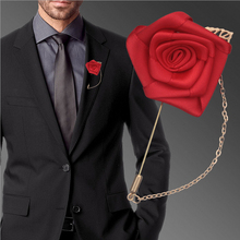 5Pieces/Lot Wedding Groom Groomsman Boutonniere Party Prom Best Man Corsage Handmade Ribbon Rose Flowers Men Suit Brooch Flower 2024 - buy cheap