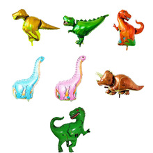 Folha de dinossauro balões festa de dinossauro animal ballon dinossauro suprimentos de festa crianças presente de aniversário decoração aniversário 2024 - compre barato