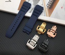 Soft Nature Silicone Rubber Watchband 25mm For Richard Watch Mille Strap band Bracelet with butterfly buckle spring bar tools 2024 - buy cheap