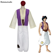 Anime Aladino y la lámpara mágica Cosplay de Aladdin traje Aladdin superior sombreros y pantalones conjunto traje para los hombres, los niños de vestuario para fiesta de Halloween 2024 - compra barato