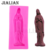 3D Virgin Mary chocolate Party wedding cake decorating tools DIY baking fondant silicone mold Gumpaste Candy T0235 2024 - buy cheap