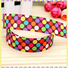7/8'' Free shipping polka dots printed grosgrain ribbon headwear hair bow diy party decoration wholesale OEM 22mm B1187 2024 - buy cheap
