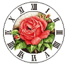 Paquete de bordado de punto de cruz de alta calidad, Kit de punto de cruz, flor de Rosa eyecaching, tiene reloj, Envío Gratis 2024 - compra barato