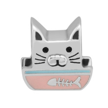 BEADS for Jewelry Making BraceletS Curious Cat cHarMs with Mixed Enamel 100% 925 OrigiNal Sterling Silver Jewerly Free Shipping 2024 - buy cheap