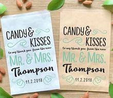 Personalized candy and kisses Wedding popcorn Buffet Cookie desserts treat bags BIRTHDAY Bridal Shower gift Favors pouches 2024 - buy cheap