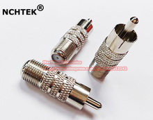 NCHTEK Copper F-TYPE Coaxial Coax Jack F Female to RCA Plug Male Adapter Connector CCTV ,20pcs , Free Shipping 2023 - buy cheap