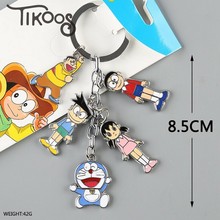 Doraemon-Colgante de metal, Doraemon, Nobita, Nobi, Minamoto, Shizuka, Konta, Takeshi, Honekawa, Suneo, llavero con anilla para llaves 2024 - compra barato