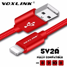 VOXLINK 1M/3FT USB to Lightning Cable, Nylon Braided USB Charging Cable Sync Data Cord For iPhone X 8 8plus 6 6s 7 7s 7plus 5 5s 2024 - buy cheap