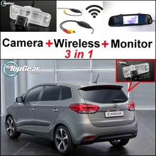 Специальная камера заднего вида 3 в 1 + беспроводной приемник + монитор зеркала, система самостоятельной парковки для KIA Carens RP MK3 2012 ~ 2015 2024 - купить недорого
