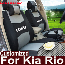 CARTAILOR sandwich fabric cover seat for kia rio seat covers cars accessories tailored car seat cover set black seats protecton 2024 - buy cheap