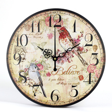 Wall Clock Modern Design Vintage Flowered Chic Office Cafe Room decoration Clocks for Home Kitchen Wall Large Watch Wall Decor 2024 - buy cheap