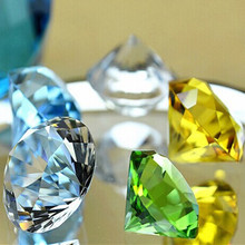 Envío Gratis, pisapapeles de diamante de cristal de Ronda promocional de 40mm para decoración de bodas y regalos. Modelo de casa Decoración 2024 - compra barato