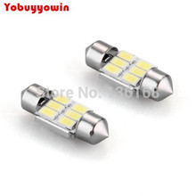 Free Shipping 4PCS 31mm C5W SUV8.5 5630 SMD 6 LED Ampoule Lampe Dome Festoon 195LM 6500K DC 12V Blanc 2024 - buy cheap