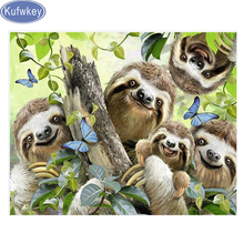 home decoration,5d diamond painting"sloth/butterfly"Picture of rhinestones cross stitch full square diamond embroidery mosaic 3d 2024 - buy cheap