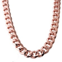 High Quality Men Women 19mm Chain Necklace 316l Stainless Steel Rose Gold Chain Stainless Steel Necklace Fashion Jewelry 2024 - buy cheap