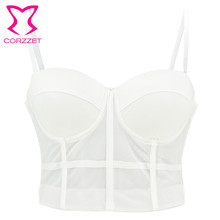 Soutien Desfiladeiro brancas e Macias de Algodão Sólida Sutiã Push Up Top Colheita Bralette Bustier Sutiã Sexy Mulheres Lingerie Gothic Brasier Mujer 2024 - compre barato