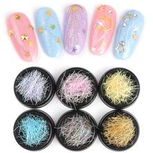 1 Box 2018New Japan Korea Colorful Gold Silver Grid Line Metal Alloy Nail Art Decorations Nail Stickers Tools DIY for Manicure 2024 - buy cheap