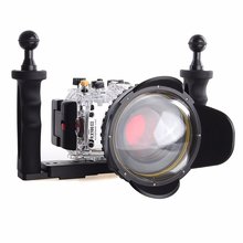 40m/130f Waterproof Underwater Housing Case For Sony RX100 III + 67mm Red Filter + 67mm Fisheye Lens + Two Hands Aluminium Tray 2024 - buy cheap