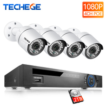 Techege 4CH PoE 1080P NVR CCTV System 2.0MP Outdoor IP Camera HD 1080P NVR Recorder Video Security Camera Surveillance System 2024 - buy cheap