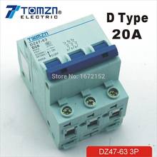 3P 20A D type 240V/415V  Circuit breaker MCB 4 POLES 2024 - buy cheap