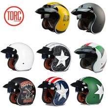 Torc 3/4 open face vintage scotter jet motorcycle helmet motocross capacete cascos moto retro casque casco para motocross vespa 2024 - buy cheap